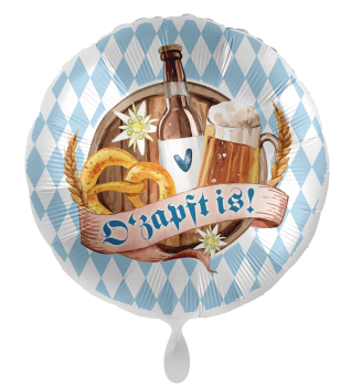 Folienballon - O'zapft is! - ø 43cm